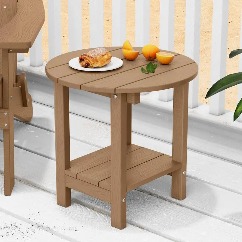 WINSOON HIPS Toutes Saisons Tables d'Appoint Extérieures à 2 Niveaux Adirondack, Lot de 2