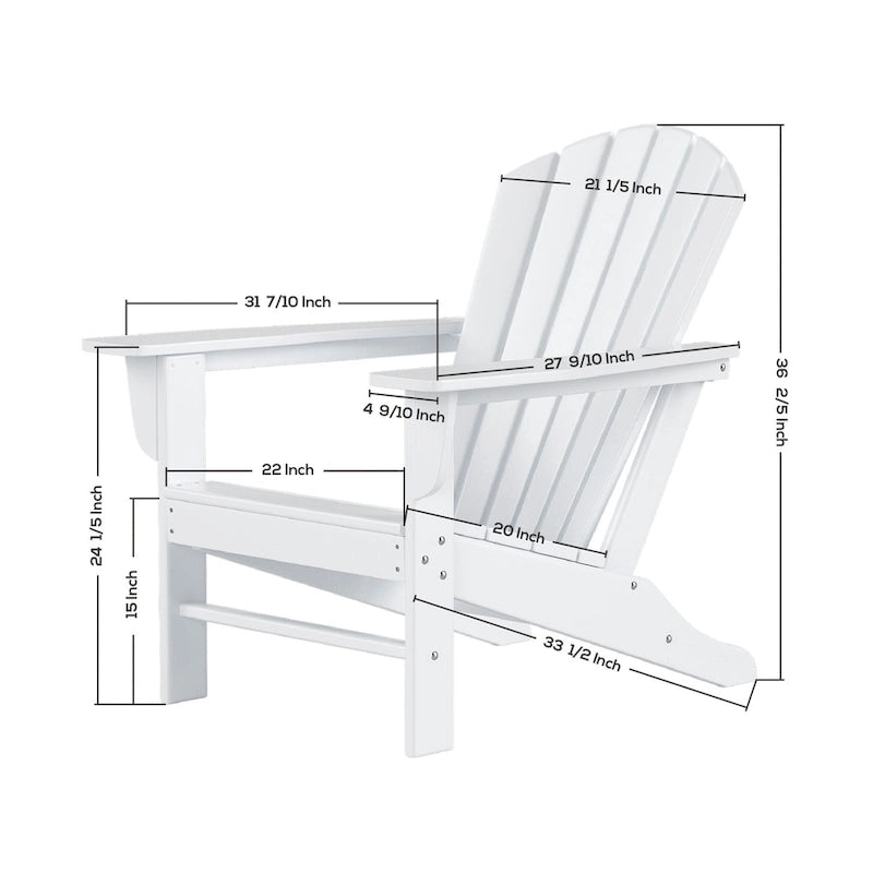 Chaises Adirondack Polytrends Altura Eco tout temps en poly pour l'extérieur (lot de 4)