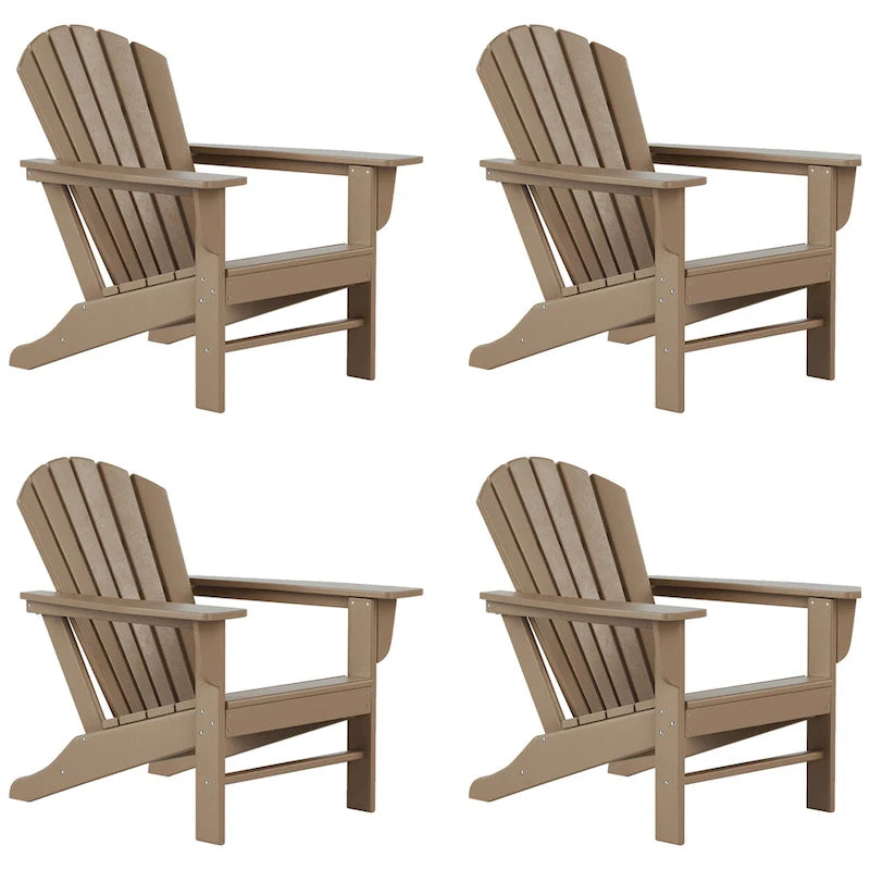 Chaises Adirondack Polytrends Altura Eco tout temps en poly pour l'extérieur (lot de 4)