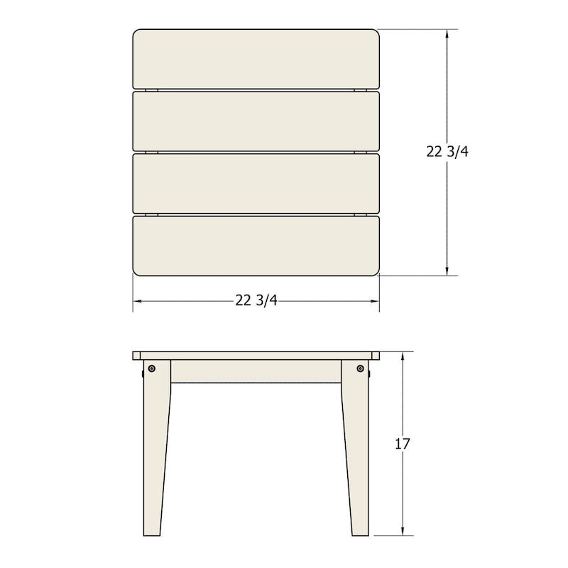 BAHIA VERDE OUTDOORS Grande Table d'appoint Adirondack Cape