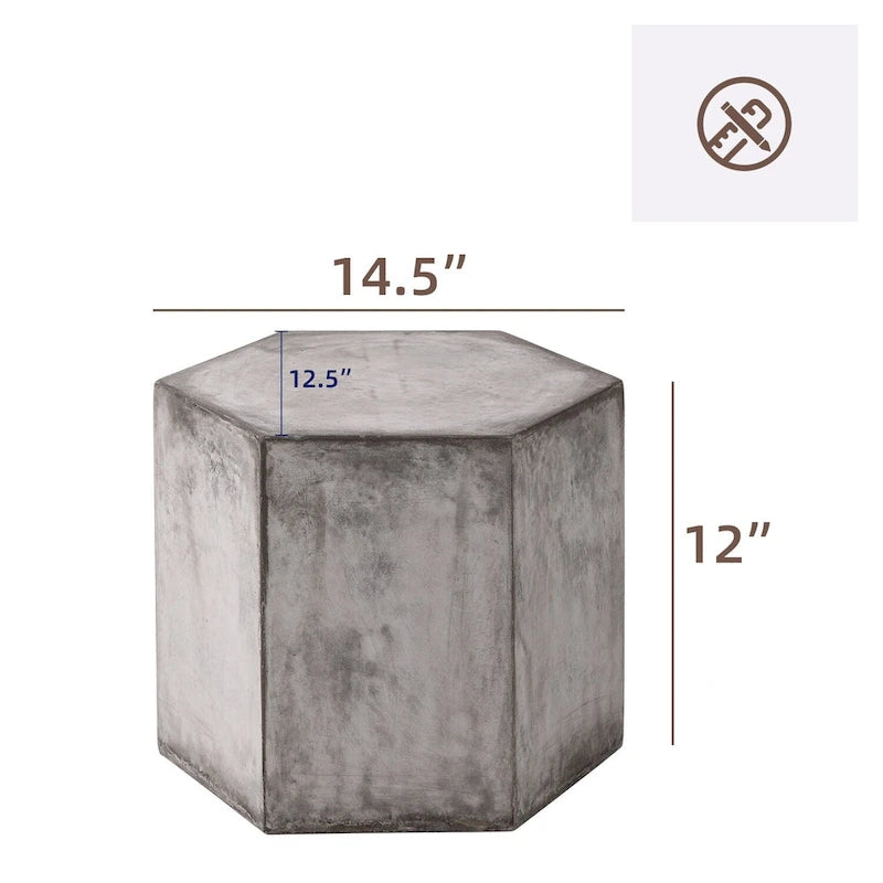 Table d'appoint hexagonale VENTOPYR MGO