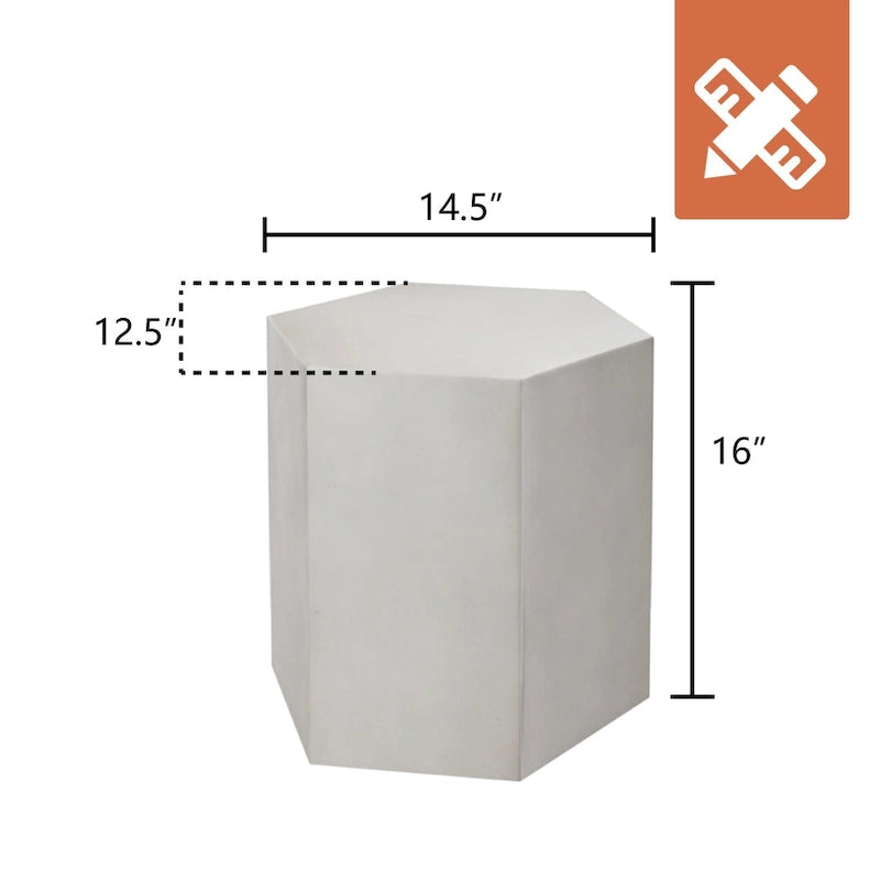 Table d'appoint hexagonale VENTOPYR MGO