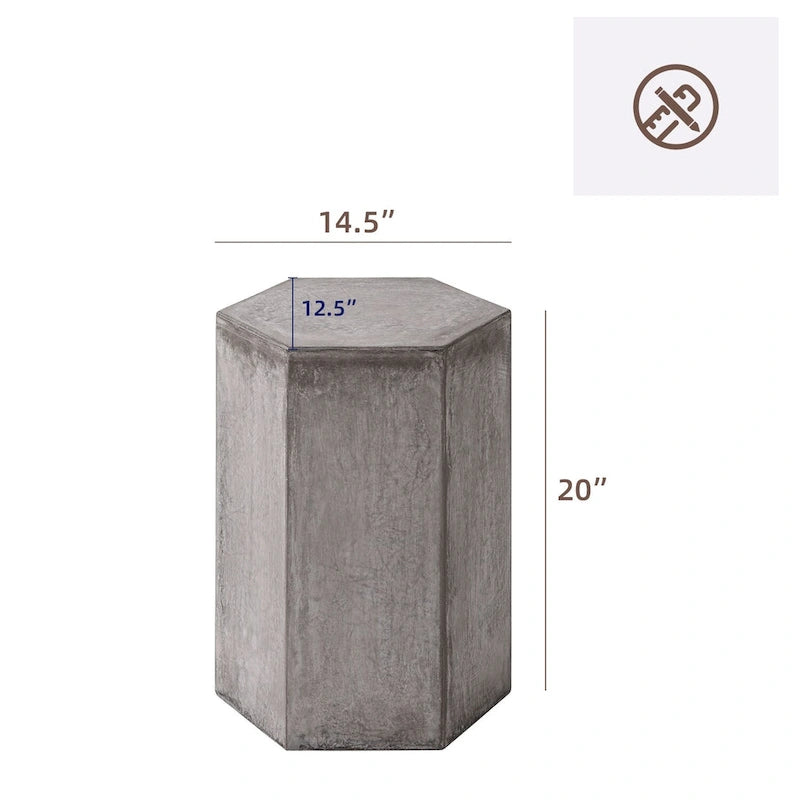 Table d'appoint hexagonale VENTOPYR MGO