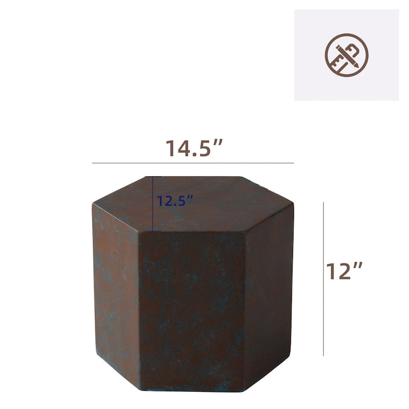 Table d'appoint hexagonale VENTOPYR MGO