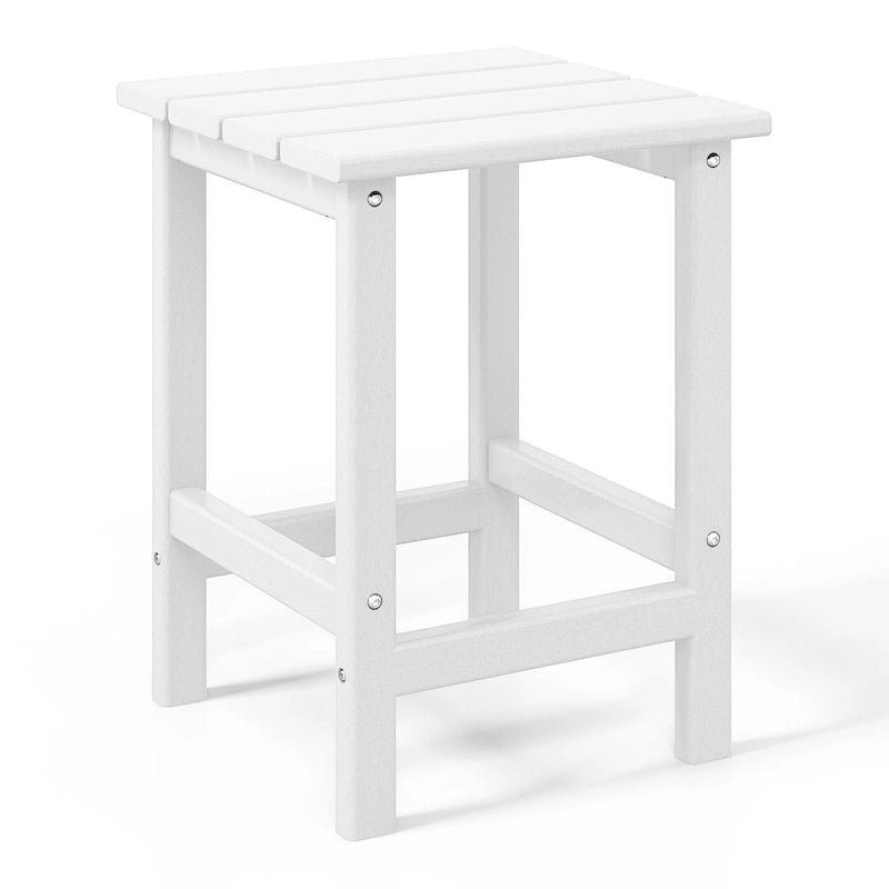 Table d'appoint carrée d'extérieur toutes saisons en PEHD Laguna Polytrends