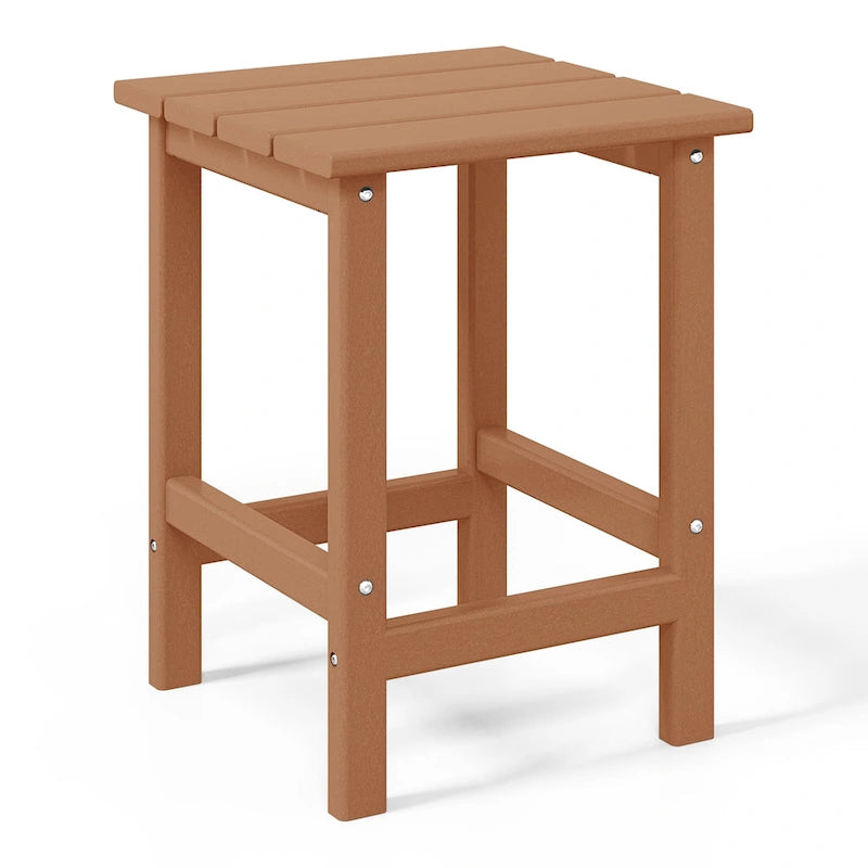 Table d'appoint carrée d'extérieur toutes saisons en PEHD Laguna Polytrends