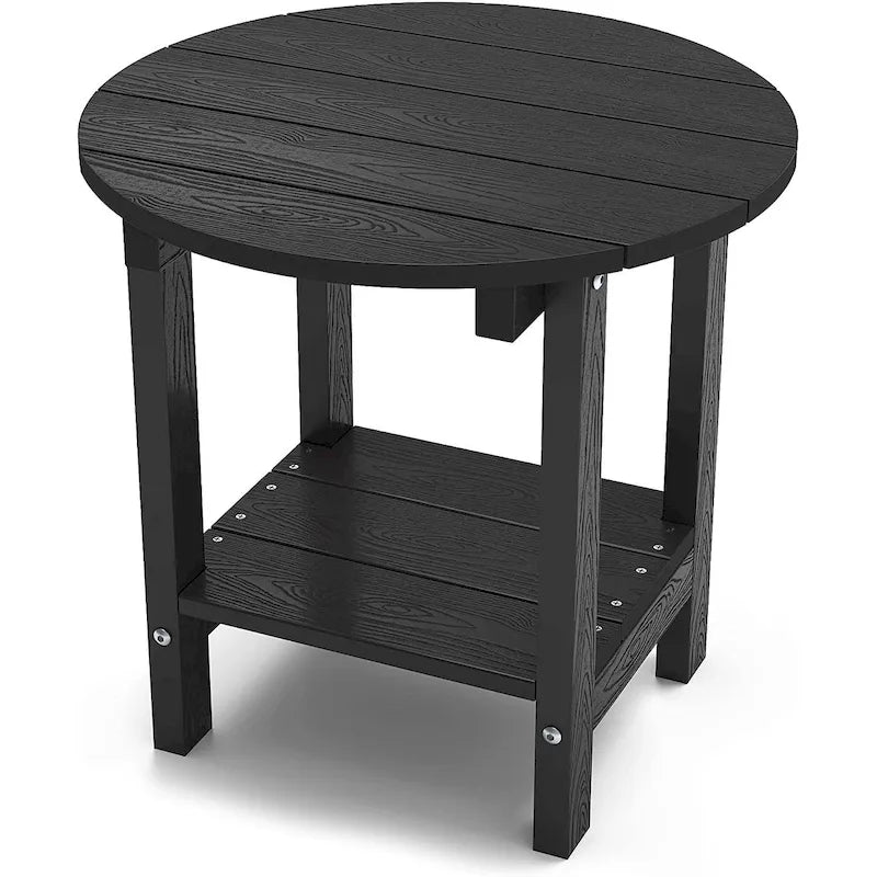 WINSOON Tables d'appoint d'extérieur en HIPS toutes saisons, tables Adirondack à 2 niveaux, tables d'appoint 45,7 cm