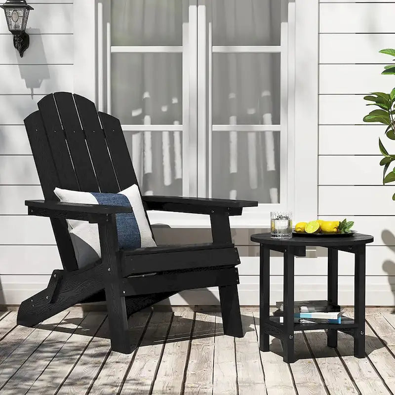 WINSOON Tables d'appoint d'extérieur en HIPS toutes saisons, tables Adirondack à 2 niveaux, tables d'appoint 45,7 cm