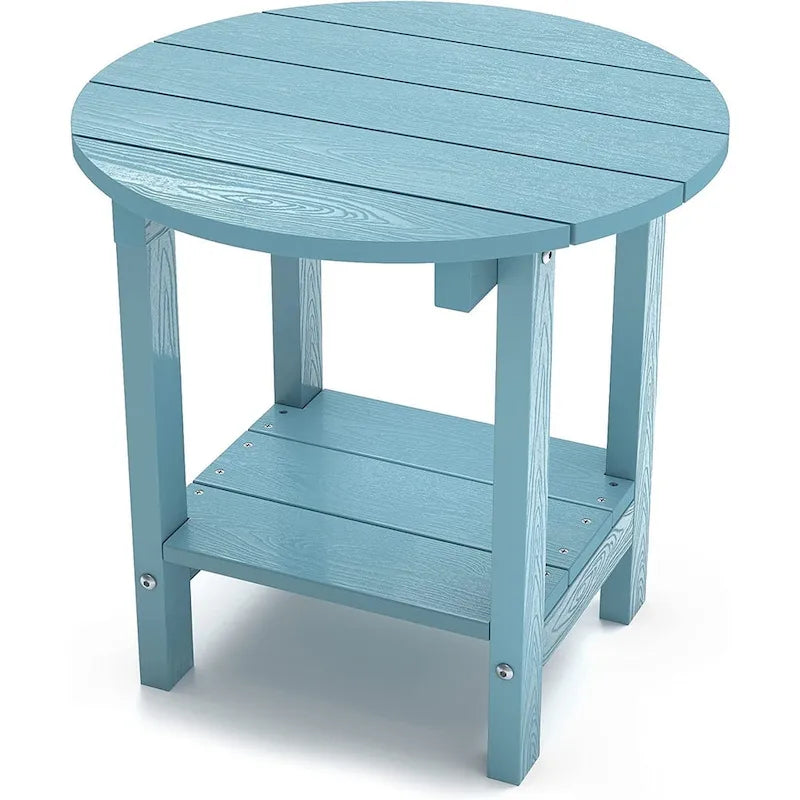 WINSOON Tables d'appoint d'extérieur en HIPS toutes saisons, tables Adirondack à 2 niveaux, tables d'appoint 45,7 cm