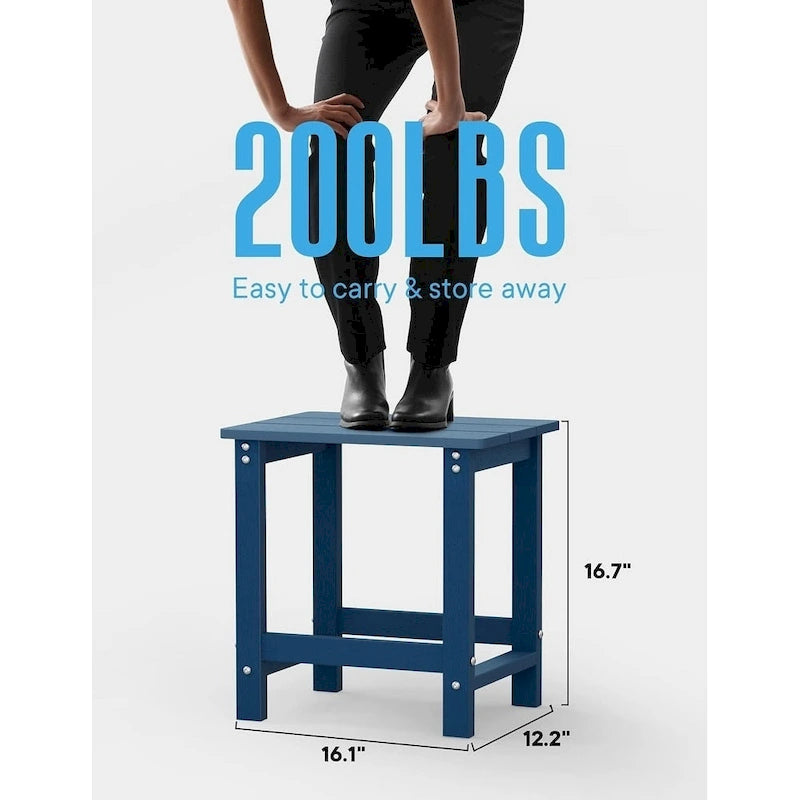 WINSOON Tables d'appoint d'extérieur en HIPS toutes saisons, tables Adirondack à 2 niveaux, tables d'appoint 45,7 cm