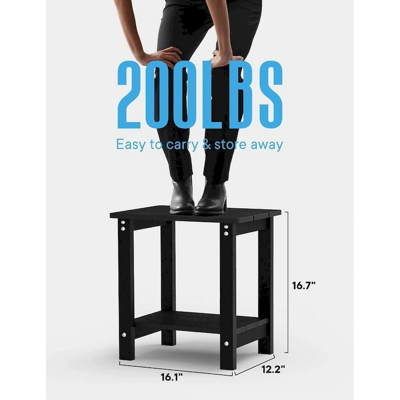 WINSOON Tables d'appoint d'extérieur en HIPS toutes saisons, tables Adirondack à 2 niveaux, tables d'appoint 45,7 cm