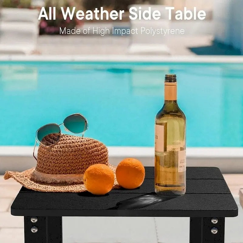 WINSOON Tables d'appoint d'extérieur en HIPS toutes saisons, tables Adirondack à 2 niveaux, tables d'appoint 45,7 cm