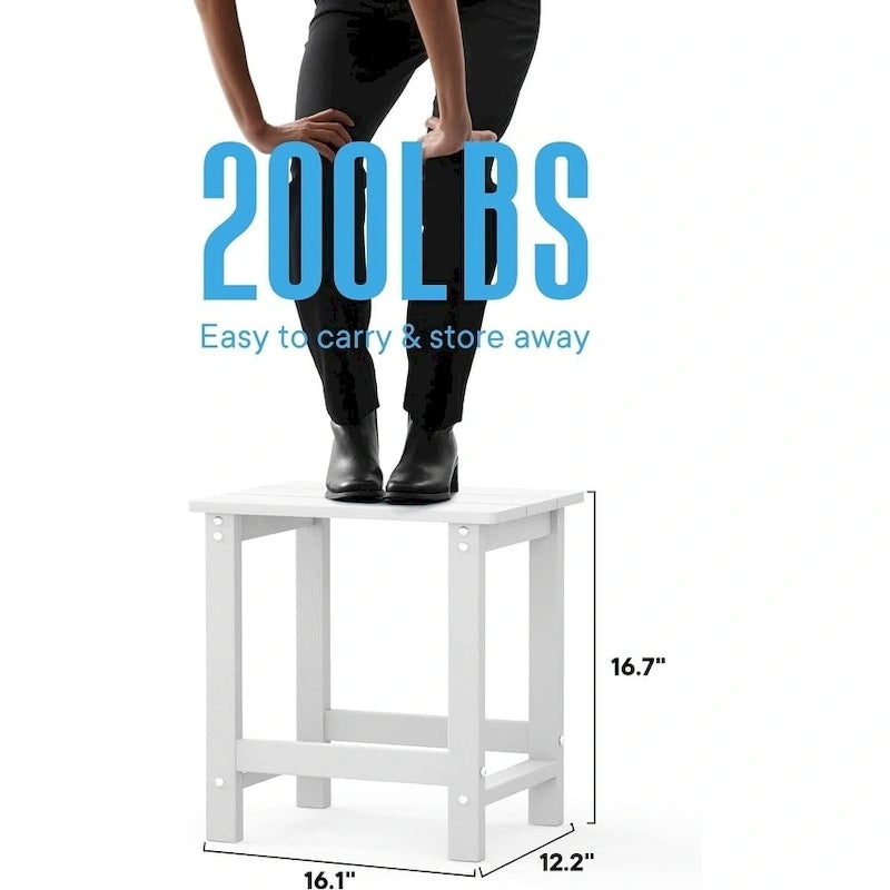 WINSOON Tables d'appoint d'extérieur en HIPS toutes saisons, tables Adirondack à 2 niveaux, tables d'appoint 45,7 cm