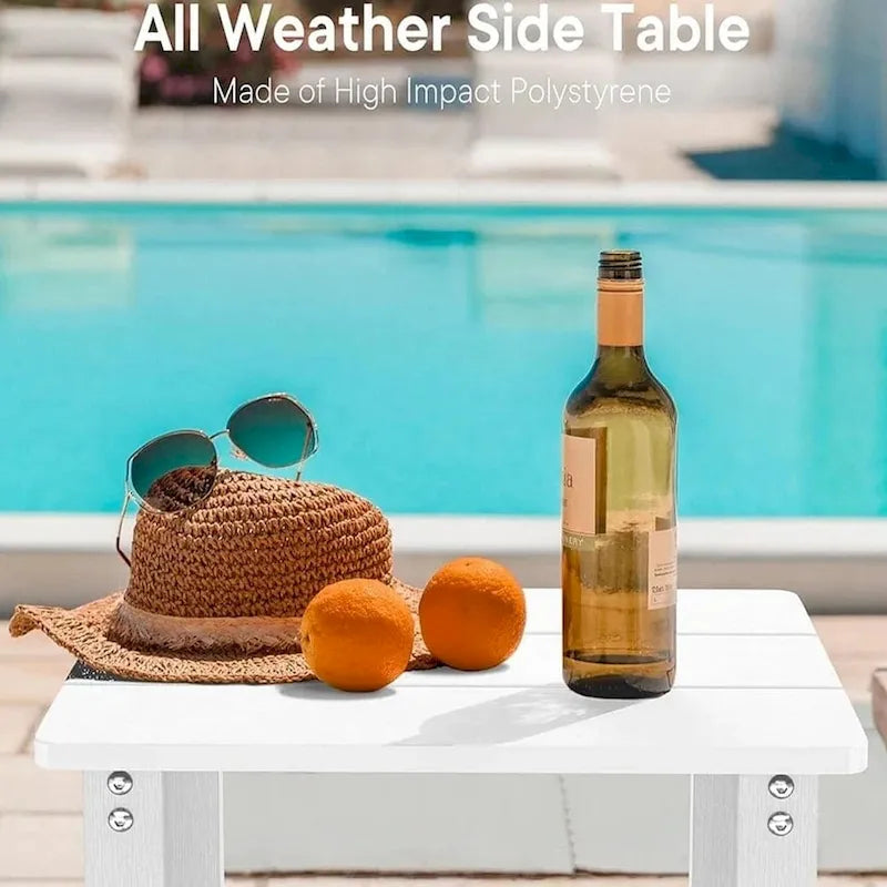 WINSOON Tables d'appoint d'extérieur en HIPS toutes saisons, tables Adirondack à 2 niveaux, tables d'appoint 45,7 cm