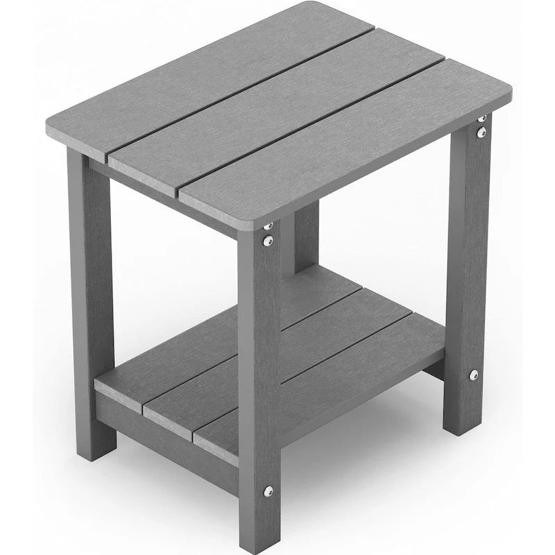 WINSOON Tables d'appoint d'extérieur en HIPS toutes saisons, tables Adirondack à 2 niveaux, tables d'appoint 45,7 cm