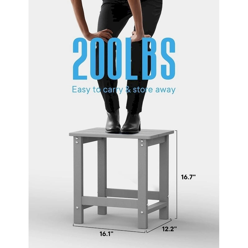 WINSOON Tables d'appoint d'extérieur en HIPS toutes saisons, tables Adirondack à 2 niveaux, tables d'appoint 45,7 cm
