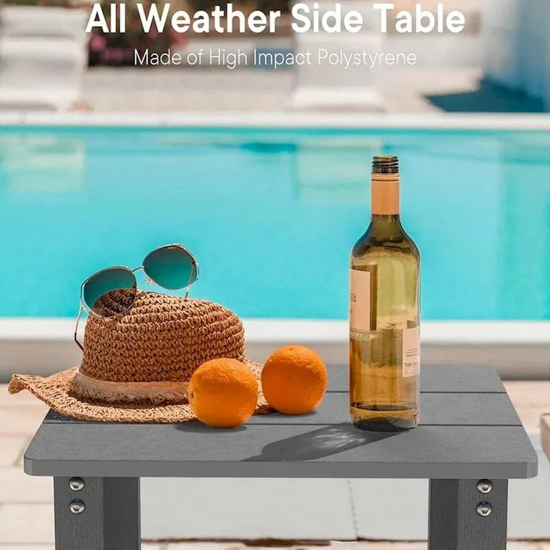 WINSOON Tables d'appoint d'extérieur en HIPS toutes saisons, tables Adirondack à 2 niveaux, tables d'appoint 45,7 cm
