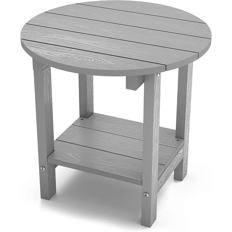 WINSOON Tables d'appoint d'extérieur en HIPS toutes saisons, tables Adirondack à 2 niveaux, tables d'appoint 45,7 cm