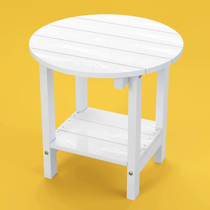 WINSOON Tables d'appoint d'extérieur en HIPS toutes saisons, tables Adirondack à 2 niveaux, tables d'appoint 45,7 cm