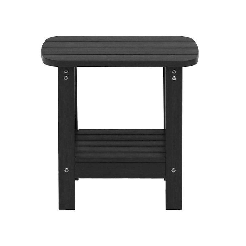 Clihome HIPS Table d'appoint double en résine pour l'extérieur