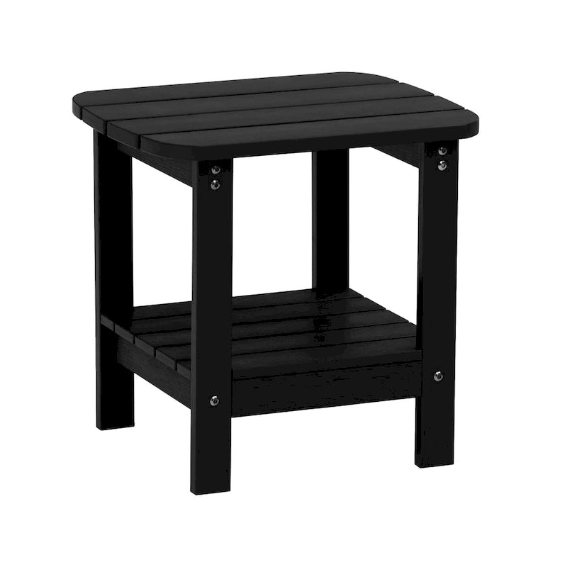Clihome HIPS Table d'appoint double en résine pour l'extérieur
