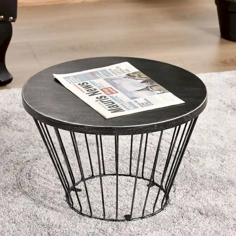 Table d'appoint Outsunny en acier de 40,6 cm, table d'appoint au design en forme de sablier, table d'appoint pour une utilisation extérieure et intérieure
