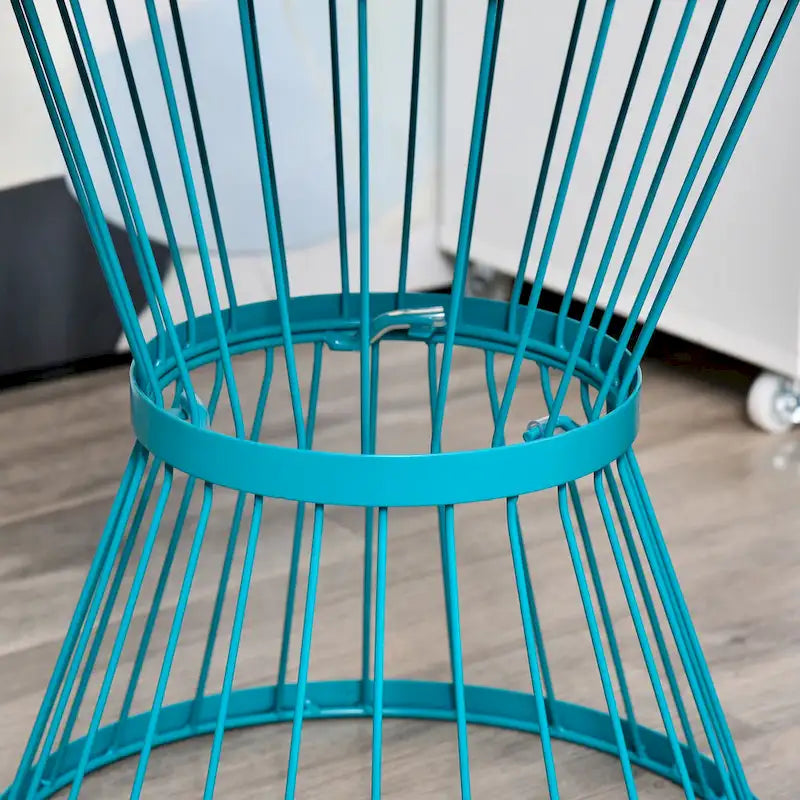 Table d'appoint Outsunny en acier de 40,6 cm, table d'appoint au design en forme de sablier, table d'appoint pour une utilisation extérieure et intérieure