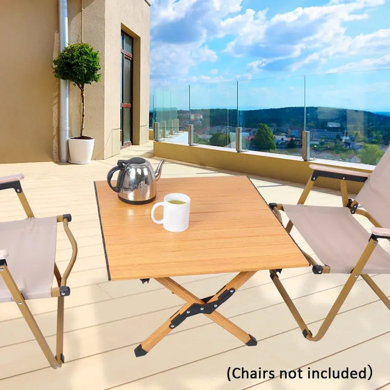 Table de camping pliante en métal, portable, de pique-nique, pour l'extérieur