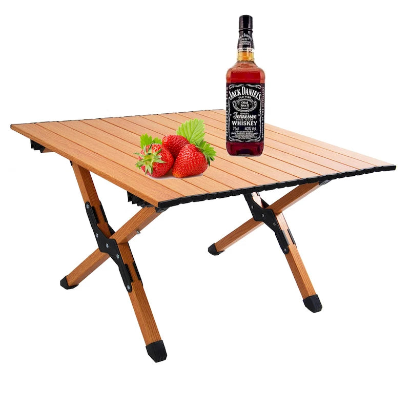 Table de camping pliante en métal, portable, de pique-nique, pour l'extérieur