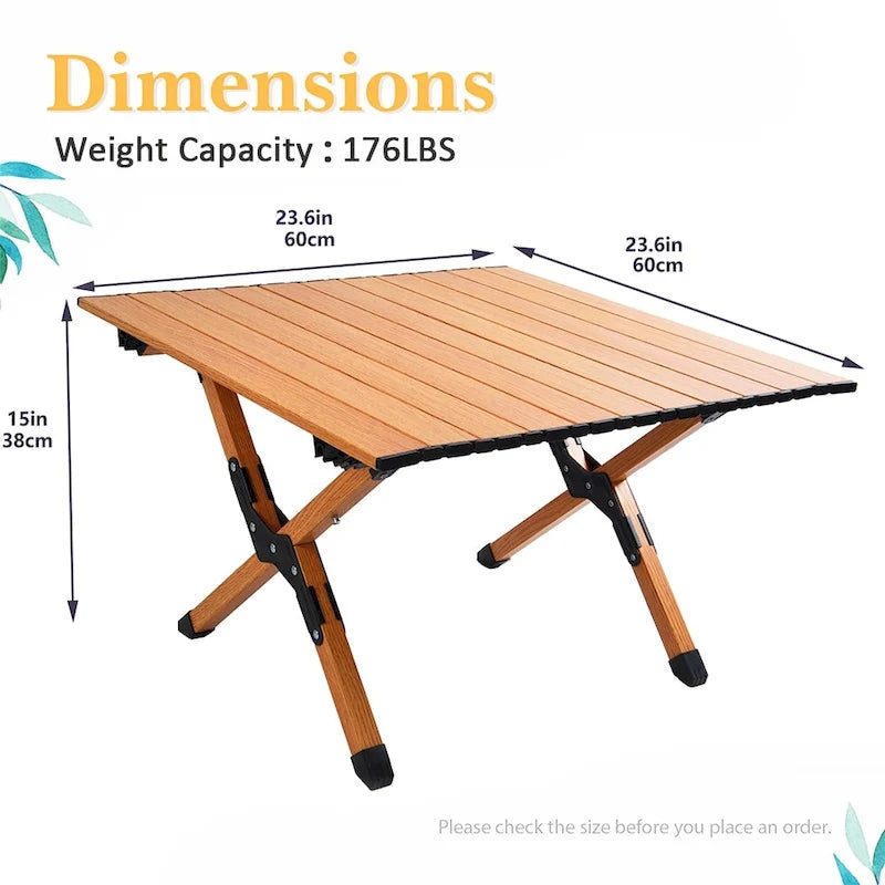 Table de camping pliante en métal, portable, de pique-nique, pour l'extérieur