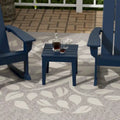 Polytrends Shoreside Table d'appoint carrée moderne à 18 côtés en PEHD écologique et tout temps