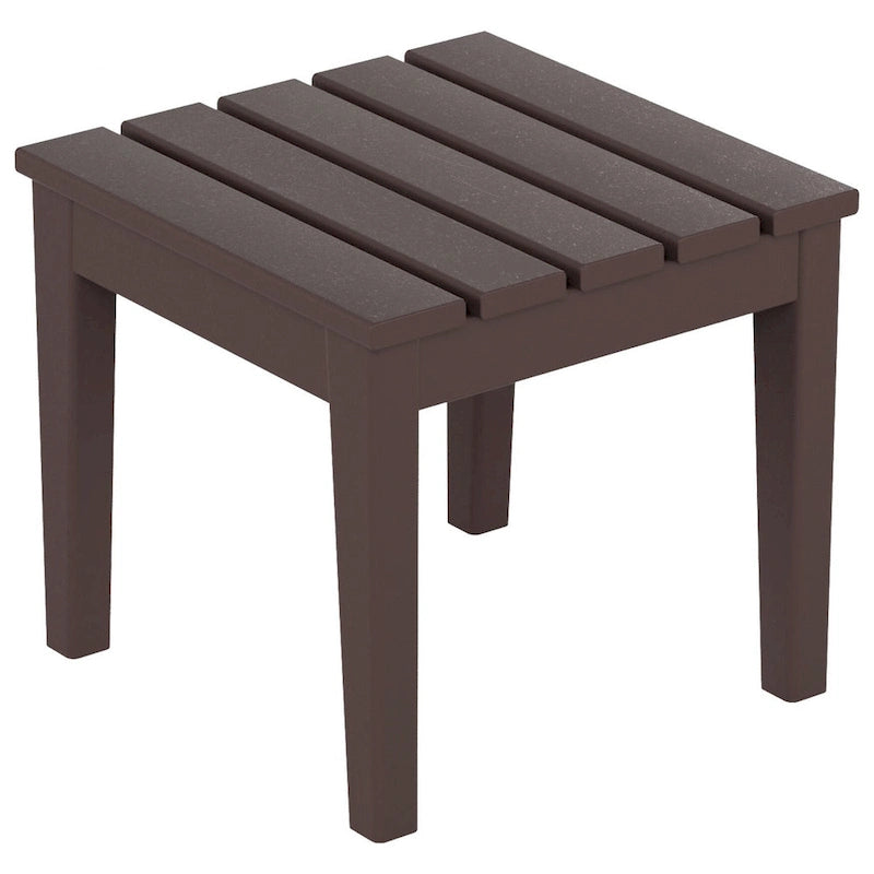Polytrends Shoreside Table d'appoint carrée moderne à 18 côtés en PEHD écologique et tout temps