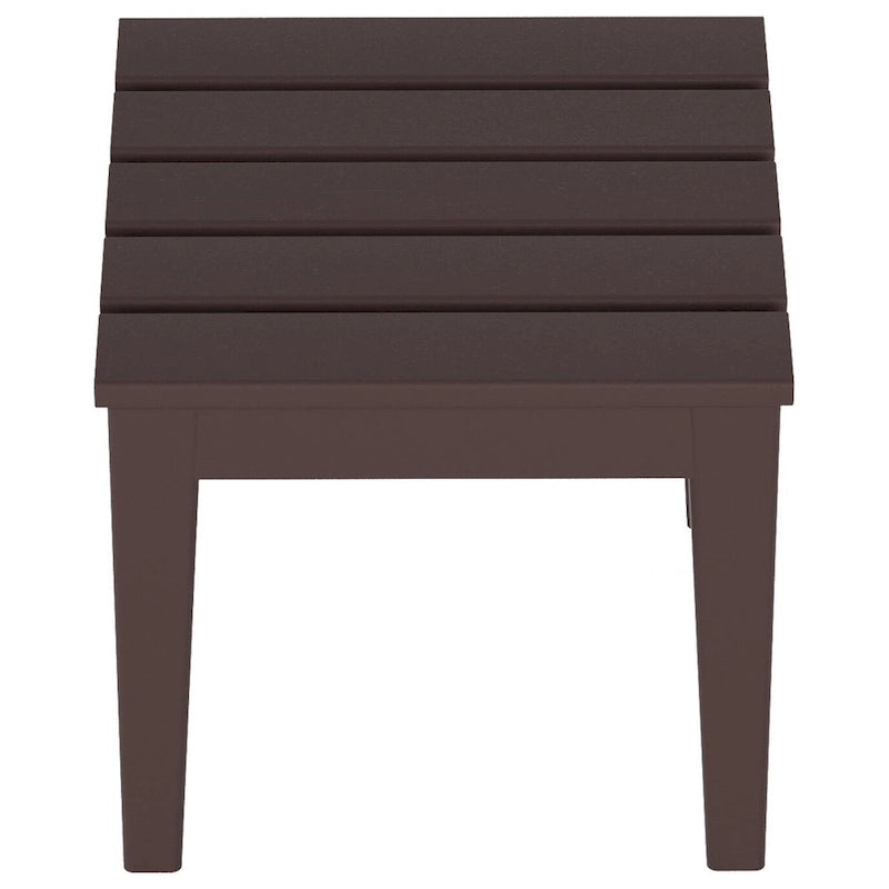Polytrends Shoreside Table d'appoint carrée moderne à 18 côtés en PEHD écologique et tout temps