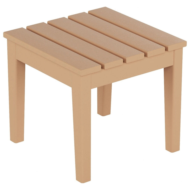 Polytrends Shoreside Table d'appoint carrée moderne à 18 côtés en PEHD écologique et tout temps
