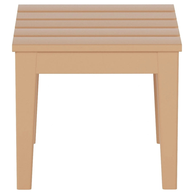 Polytrends Shoreside Table d'appoint carrée moderne à 18 côtés en PEHD écologique et tout temps