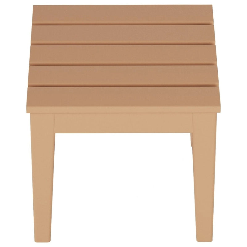 Polytrends Shoreside Table d'appoint carrée moderne à 18 côtés en PEHD écologique et tout temps