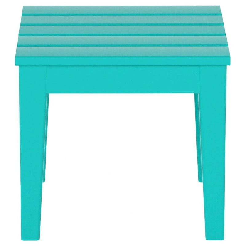Polytrends Shoreside Table d'appoint carrée moderne à 18 côtés en PEHD écologique et tout temps