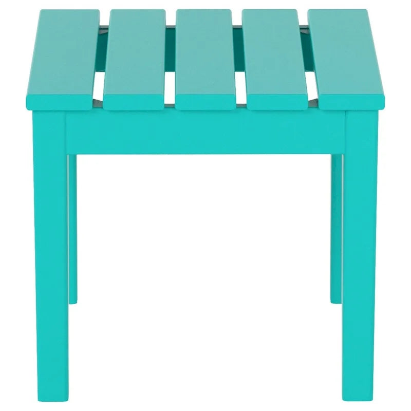 Polytrends Shoreside Table d'appoint carrée moderne à 18 côtés en PEHD écologique et tout temps