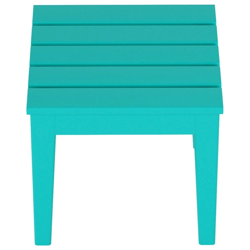 Polytrends Shoreside Table d'appoint carrée moderne à 18 côtés en PEHD écologique et tout temps