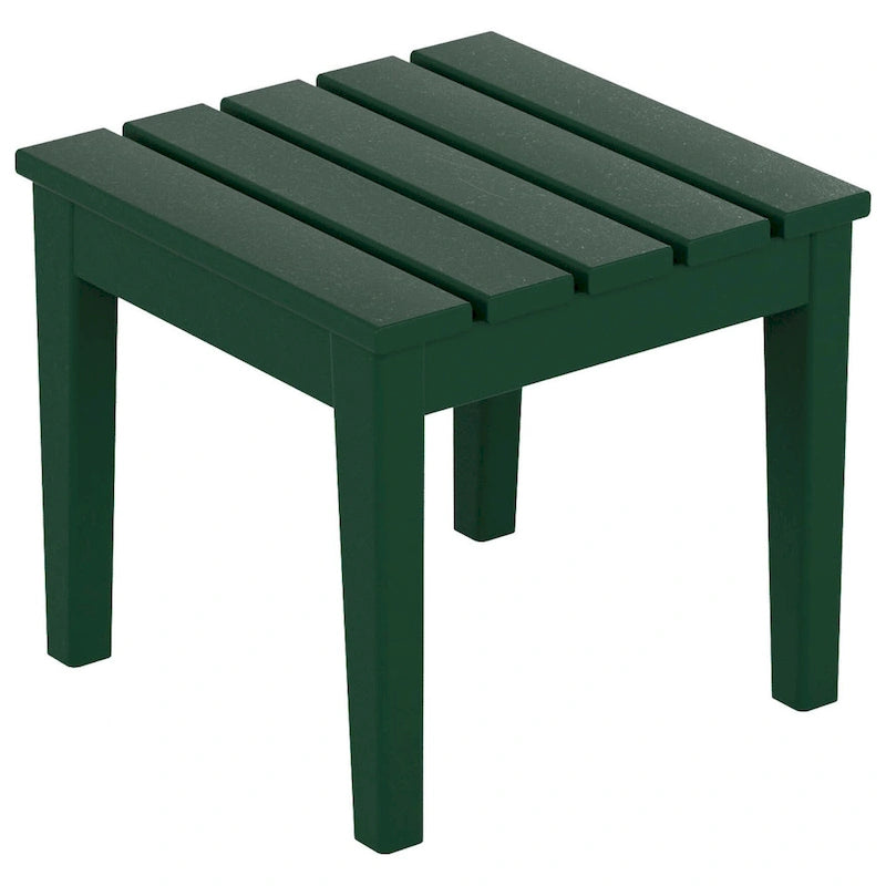 Polytrends Shoreside Table d'appoint carrée moderne à 18 côtés en PEHD écologique et tout temps