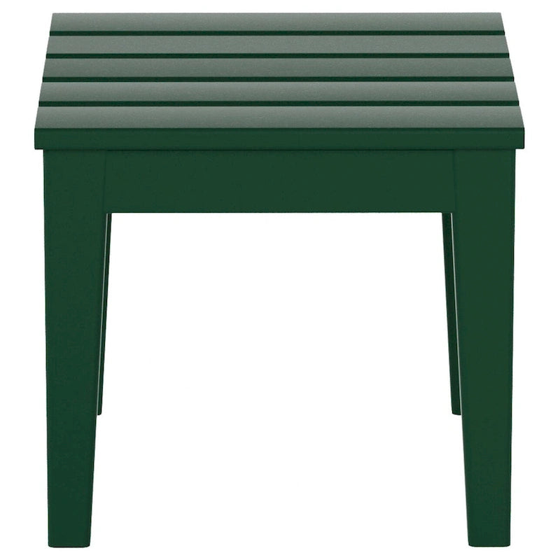 Polytrends Shoreside Table d'appoint carrée moderne à 18 côtés en PEHD écologique et tout temps