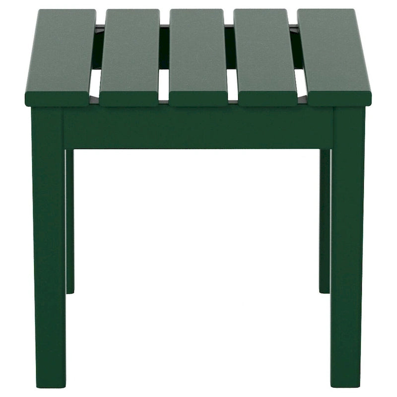 Polytrends Shoreside Table d'appoint carrée moderne à 18 côtés en PEHD écologique et tout temps