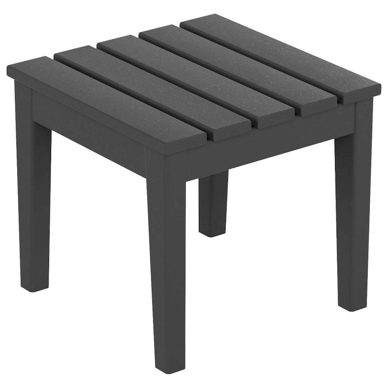 Polytrends Shoreside Table d'appoint carrée moderne à 18 côtés en PEHD écologique et tout temps