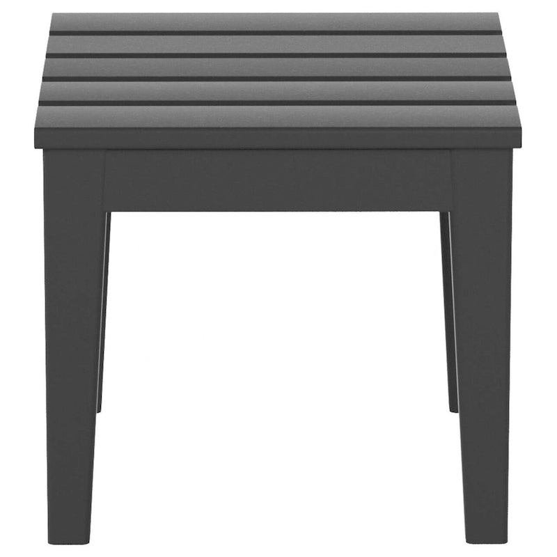 Polytrends Shoreside Table d'appoint carrée moderne à 18 côtés en PEHD écologique et tout temps