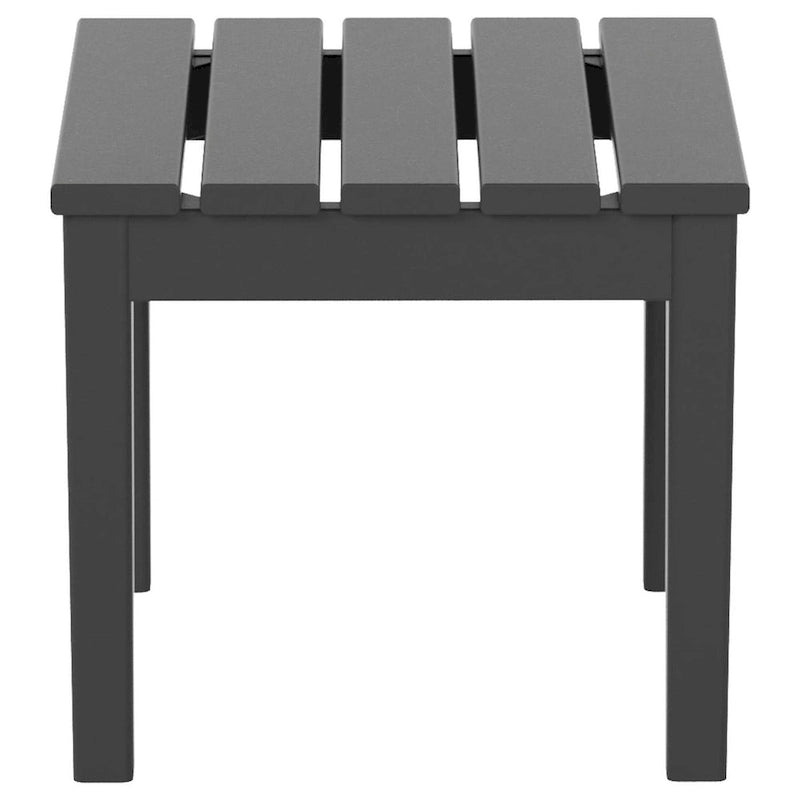 Polytrends Shoreside Table d'appoint carrée moderne à 18 côtés en PEHD écologique et tout temps
