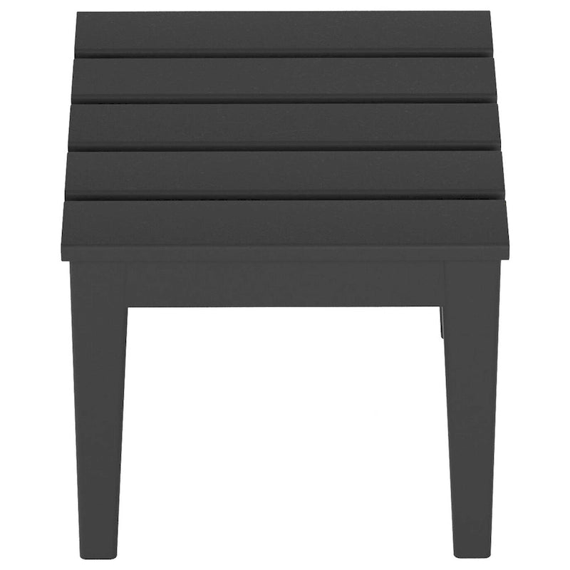 Polytrends Shoreside Table d'appoint carrée moderne à 18 côtés en PEHD écologique et tout temps
