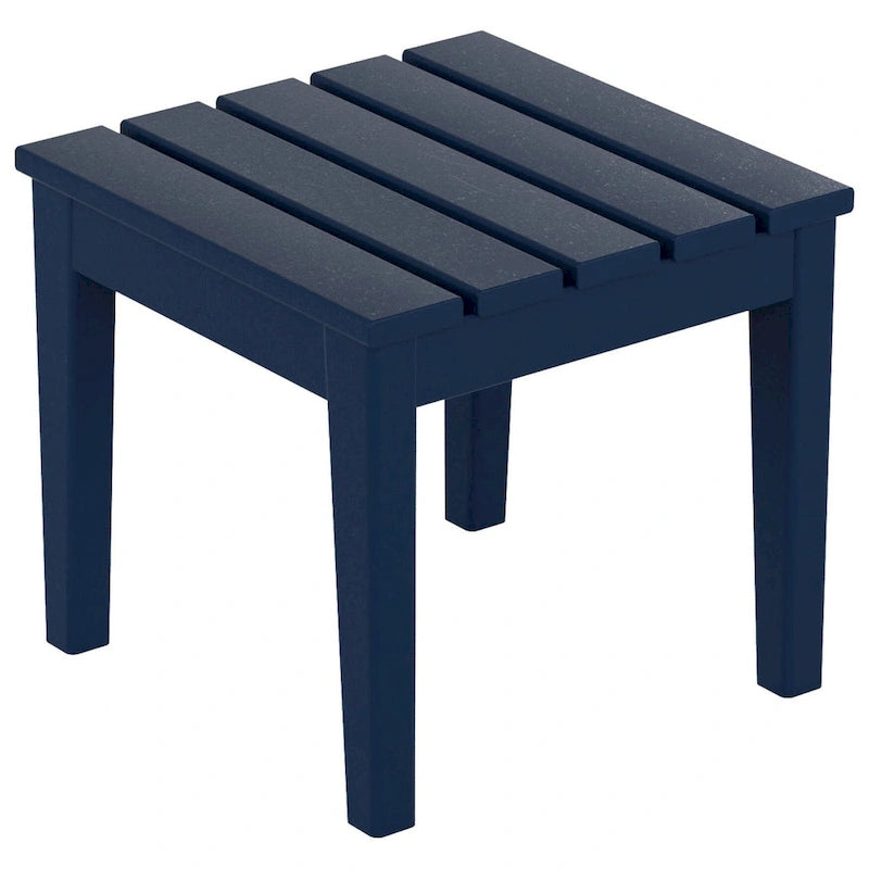 Polytrends Shoreside Table d'appoint carrée moderne à 18 côtés en PEHD écologique et tout temps