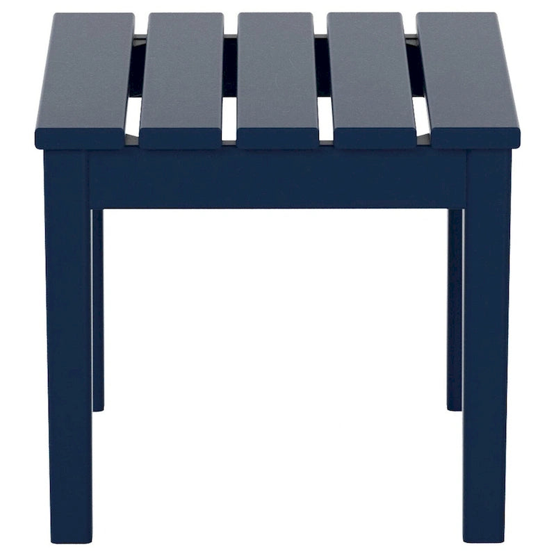 Polytrends Shoreside Table d'appoint carrée moderne à 18 côtés en PEHD écologique et tout temps