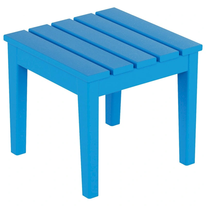 Polytrends Shoreside Table d'appoint carrée moderne à 18 côtés en PEHD écologique et tout temps