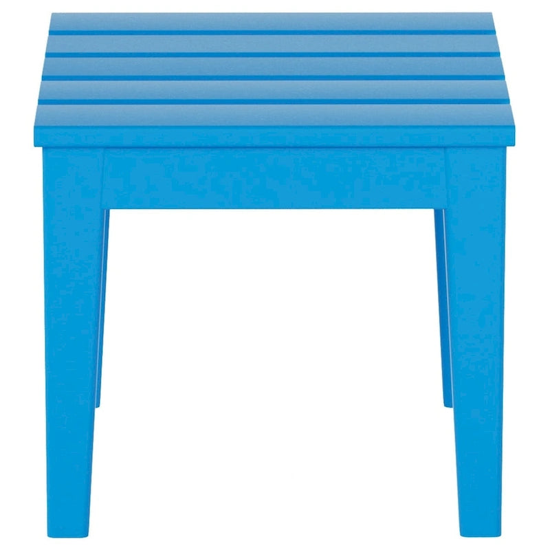 Polytrends Shoreside Table d'appoint carrée moderne à 18 côtés en PEHD écologique et tout temps